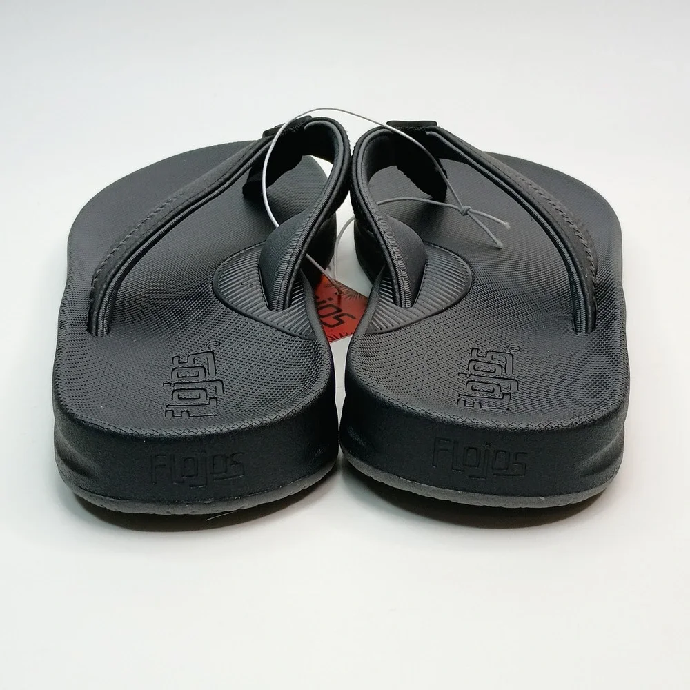 Flojos Flip Flop Men Size 8 Black Synthetic Thong Sandals